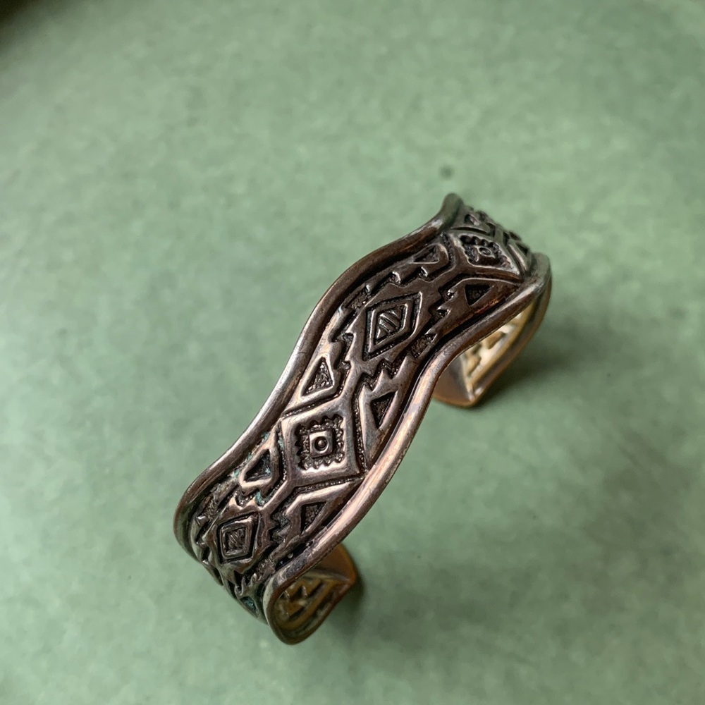 Aztec style cuff bracelet
